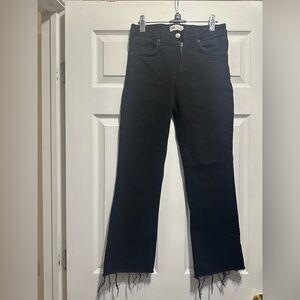 Zara Black Frayed Hem Women Jeans